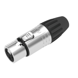 SEETRONIC SCMF3 XLR conector de cable hembra carcasa cromada perla contactos plateados