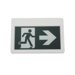 SFIRE SF800MW Letrero LED de Senalizacion de salida "Hombre Corriendo"/ Alto brillo / Uso en pared lateral o techo / Bateria de Respaldo Incluida con hasta 120 minutos de duracion