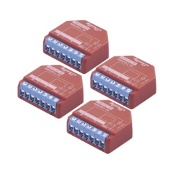 SHELLY SHELLYPLUS1PMK4 KIT de 4 piezas Relevador inalambrico inteligente 16A 110-230 V medicion de consumo compatible con asistente de voz Alexa Google Home