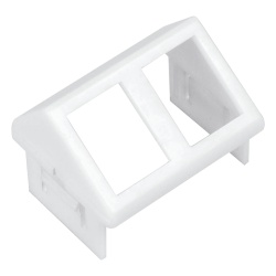 SIEMON CTE-MXA-02-02 Adaptador para Placa de Pared CT de Dos Salidas Angulado Color Blanco