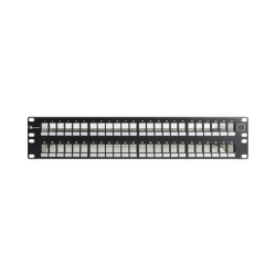 SIEMON KPNL-F2-48-01S Patch Panel UTP Keystone de 48 Puertos Modular (Vacio) Plano 2UR Compatible con Jacks Keystone UTP Z-MAX y MAX
