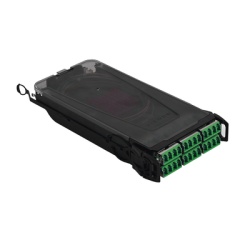 SIEMON LVS24-LSAALAB1A Cassette para Empalme (Fusion) LightVerse Hasta 24 Fibras Conectores LC/APC Shuttered para Fibra Monomodo 900um 1 Metro (3.28 Pies)