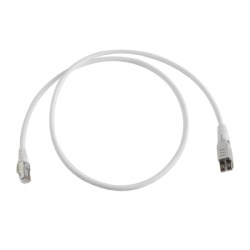 SIEMON T4A-S01M-B02L Patch Cord TERA Cat6A 1/10G Ethernet de 4 Pares y Conector Modular LS0H Color Marfil 1 Metro (3.28 Pies)
