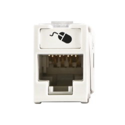SIEMON U6-H02NS Jack Ultramax Cat6 UTP Montaje Hibrido en Placa de Pared (Plano y Angulado) Color Blanco Punch Down