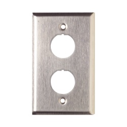 SIEMON XFP-S-02-SS Placa de Pared Reforzada de Acero Inoxidable Para Uso Industrial de 2 Puertos