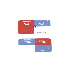 SIEMON Z-ICON-03B Icono Ultramax para Identificacion de Jacks Color Rojo Bolsa con 100 Piezas