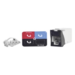 SIEMON Z6-01 Jack Z-Max UTP Categoria 6 Montaje Hibrido en Placa de Pared (Plano y Angulado) Color Negro