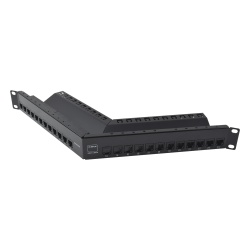 SIEMON Z6AS-PNLA-24K Patch Panel Z-MAX de 24 Puertos Blindado Precargado con Jacks Categoria 6A Angulado 1UR