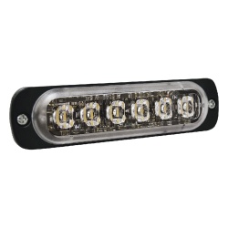 SIGNALPRO SP6A Luz Auxiliar de 6 LED Ambar Lente Transparente SAE