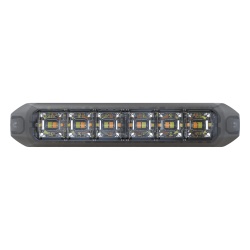 SIGNALPRO SP89RW Luz Auxiliar Moldeable de 12 LED Rojo/Claro Lente Transparente SAE