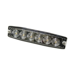 SIGNALPRO SPL6A Luz Auxiliar de 6 LED Ambar lente Transparente SAE