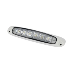 SIGNALPRO SPW13-W Luz Auxiliar de Escena de 6 LED Blanco Lente Transparente Bisel Blanco - Img 2