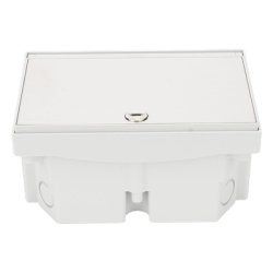 SIMON SM-CPE-IP66 Caja de Suelo Estanca IP66 para Interior y Exterior / Proteccion contra Polvo y Agua / Sistema de Drenaje Integrado / Cierre Manual o de Seguridad / Alta Resistencia para Areas Publi