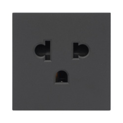 SIMON SM-TCEA-G Modulo para Tomacorriente Euroamericano / Color Grafito / 45x45 mm (1.77 x 1.77 Pulgadas) / Compatible con Torres y Cajas para Escritorio de la Marca Simon