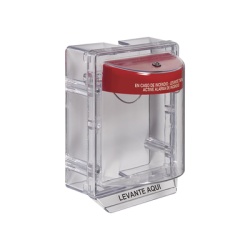 STI STI-1130-ES Cubierta Protectora Serie Stopper IIÂ® De Policarbonato Con Bocina Espaciador Transparente Etiqueta en Espanol