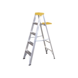 SURTEK SYS-ET5 Escalera de Aluminio Tipo Tijera 5 Peldanos de 1.83 metros.
