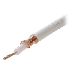 Syscom LPRG58AU/100 Carrete de 100 Metros (328.08 Pies) de Cable Tipo RG58AU con Forro Blanco