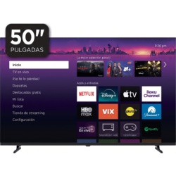 Syscom R50XUQ-L1 SmartTV QLED 50 Pulgadas 4K UHD / Resolucion 3840x2160 / 3 HDMI con ARC / Wifi Integrado / Smart TV ROKU / VESA 200x200 mm