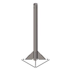 SYSCOM TOWERS SB-MPR-4M Mastil de 4 metros por 2" de Diametro. Galvanizado por Inmersion en Caliente.