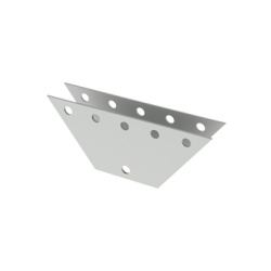 SYSCOM TOWERS SJP-5G Par de Placas Igualadoras para 5 Orificios. Galvanizado por Inmersion en Caliente. 20 x 20 x 50 cm.