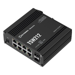Teltonika TSW212 Switch Industrial Administrable L2 8 puertos GE + 2 SFP Soporta Profinet