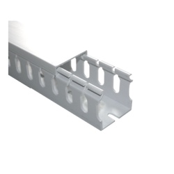 THORSMAN TMR-40 Canaleta ranurada con tapa blanca de PVC auto extinguible 40 x 40 x tramo 2m.
