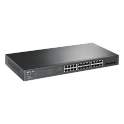 TP-LINK TL-SG2428P Switch PoE JetStream SDN Administrable 24 puertos 10/100/1000 Mbps + 4 puertos SFP 24 puertos PoE 250W administracion centralizada OMADA SDN