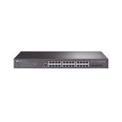TP-LINK TL-SG3428X Switch Omada SDN Administrable / 24 puertos Gigabit y 4 puertos SFP+ / Funciones sFlow QinQ y QoS / Administracion centralizada OMADA