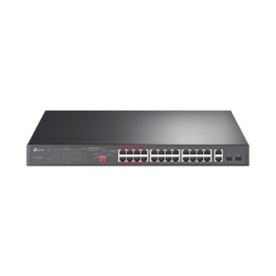 TP-LINK TL-SL1226P Switch No Administrable 24 Puertos PoE+ 10/100 Mbps / 2 Puertos 10/100/1000 Mbps + 2 Puertos SFP (combo) / Modo Prioridad de Trafico / Modo Aislamiento de Red / Presupuesto PoE de 2