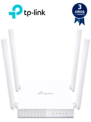 TP-LINK TPL3660011 TP-LINK Archer C24 - Ruteador WiFi AC 750Mbps con 1 puerto WAN RJ45 Fast Ethernet 4 puertos LAN RJ45 Fast Ethernet 4 antenas fijas y modos de funcionamiento como enrutador punto