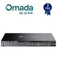 TP-LINK TPL3700045 TP-LINK SG6428X - Switch Omada L3 Stackable de 24 puertos Gigabit y 4 puertos SFP 10G Stacking fisico Funciones L3 Enterprise. RIP OSPF ECMP VRRP PIM-DM DHCP Server/Relay