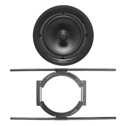 TRUAUDIO PP8/S KIT de Bocina de Techo TruAudio de 8in PP8 con Soporte de Acero Rigido para Techos Suspendidos