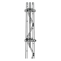 Trylon TRY-ST-FMU13 Mastil 2-3/8" x 1.8 m para Montaje en Cara de Torre Super Titan Secciones 1 a 3.
