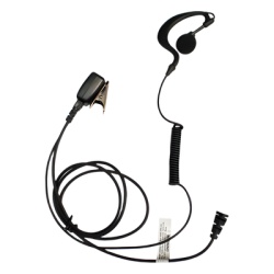TX-118-V03 Micrófono de Solapa con Auricular / Gancho Ajustable Grado Médico / Cable Kevlar Reforzado / PTT Integrado / Compatible VX160/231/180/210/400