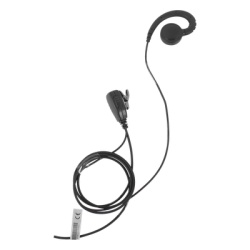 TX-300M-H02 Micrófono de Solapa con Audífono / Cable Kevlar Reforzado / PTT Integrado / Clip Giratorio 360° / Gancho PTE Médico
