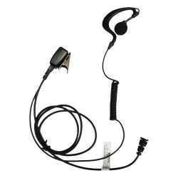 TX PRO TX-118-S04 Micrófono de solapa con auriculares de gancho / PTT integrado / Cable Kevlar / Compatibilidad ICOM IC-F50/60/3161/4161