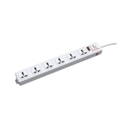 TX PRO TX120VW Protector de 120 Vca con 6 contactos de alimentacion en color blanco