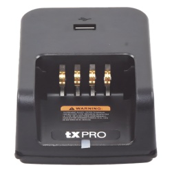 TXCAR50A Cargador de Escritorio / 4 Radios Simultáneos / Li-Ion, Ni-MH, Ni-Cd / LED Tricolor / 17V 1.2A