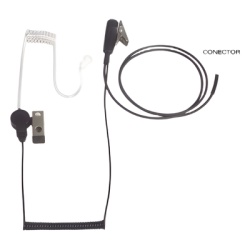 TXEHMAV2 Micrófono-Audífono de Tubo Acústico / Grado Médico / PTT de Alta Resistencia / Cable Kevlar / Conector 2 Pines
