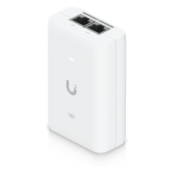 UBIQUITI UACC-POE+-2.5G Adaptador PoE+ / 30 W / 2.5 Gbps / 48V 0.65A / (2) Puertos RJ45 Blindados / LED Indicador / Protección contra Sobretensiones