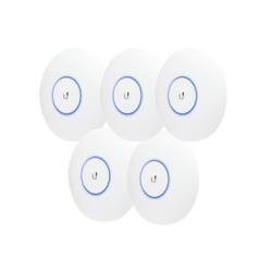 UBIQUITI UAP-AC-PRO-5 Paquete de 5 Access Point UniFi doble banda 802.11ac MIMO 3X3 para interior PoE af/at soporta 250 clientes Hasta 1.3 Gbps
