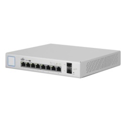 UBIQUITI US-8-150W Switch UniFi Administrable de 8 Puertos Gigabit PoE+ 802.3at/af y PoE Pasivo 24V.