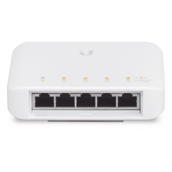 UBIQUITI USW-FLEX Switch PoE semi-exterior / 5 puertos Gigabit / 1 entrada 802.3bt + 4 salidas 802.3af / IP55 / 46W / Montaje pared o poste
