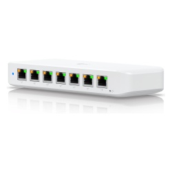 UBIQUITI USW-ULTRA-60W Switch PoE Capa 2 / 8 Puertos GbE / 7 Puertos PoE+ / 1 Puerto Entrada PoE++ / 52 W Presupuesto PoE / 16 Gbps Capacidad de Conmutación / Montaje Versátil