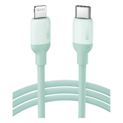 UGREEN 20308 Cable USB-C a Lightning / Certificado MFi / 1 Metro / Adecuado para iPhone iPad iPod / Carga Rapida PD 20W / Sincronizacion de Datos de hasta 480 Mbps / Goma de Silicona y TPE. / Suave al
