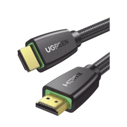 UGREEN 40411 Cable HDMI 2.0 de Nylon Trenzado / 3 Metros (9.84 Pies) / 4K@60Hz / HDR / 3D / HEC (Canal Ethernet HDMI) / ARC (Canal de Retorno de Audio) / Color Profundo de 48 Bits / Audio de 32 Canale