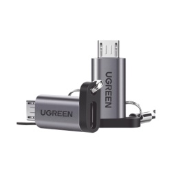 UGREEN 50590 Adaptador USB-C 3.1 a Micro USB | Carga Rapida | FPC/QC2.0 | Sincronizacion de Datos | Velocidad de Transferencia de hasta 480Mbps | Incluye Cordon | Caja de Aluminio | Multiples Protecci