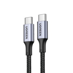 UGREEN 70429 Cable USB-C a USB-C | 2 Metros | Carga Rapida de hasta 100W | Transferencia de datos 480 Mbps | PD3.0 | QC4.0/3.0/2.0 | FPC | AFC | Proteccion Integrada| Caja de Aluminio | Nylon Trenzado