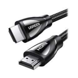 UGREEN 80404 Cable HDMI 2.1 de Nylon Trenzado / 3 Metros / 8K@60Hz/4K@120Hz / eARC (Canal de Retorno de Audio / HDR10+ / VVR / HEC (Canal Ethernet HDMI) / ALLM / 3D / Dolby Atmos / Dolby Vision / 48 G