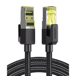 UGREEN 80423 Cable Ethernet Cat7 CLASS F/FTP Redondo con Malla de Nylon 2 Metros (6.56 Pies)